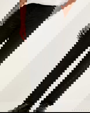 Levi's pantaloni de bumbac culoarea negru, drept, A5753