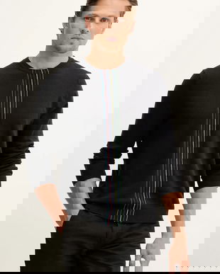 PS Paul Smith pulover din amestec de lana culoarea negru, light, M2R-491Z-T22513