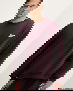 American Vintage hanorac de bumbac culoarea violet, cu imprimeu, MPLI03B