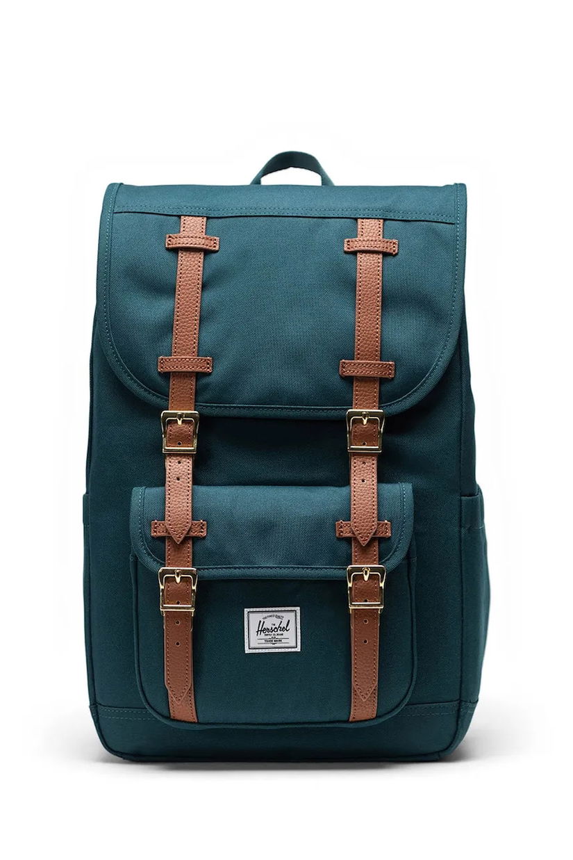 Herschel rucsac Little America™ Mid 21 L culoarea verde, mare, uni, 11391-06551-OS