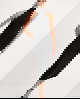 Silvian Heach rochie TIKIM culoarea negru, maxi, mulata, GPA25358VE