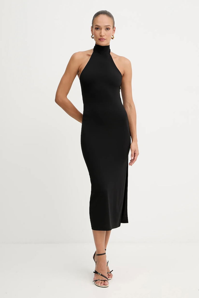 Silvian Heach rochie TIKIM culoarea negru, maxi, mulata, GPA25358VE