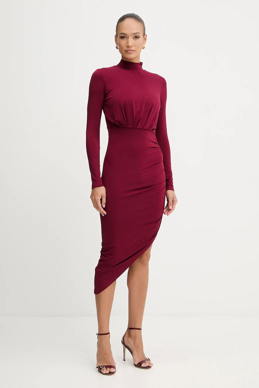 Silvian Heach rochie KIRUNDO culoarea bordo, maxi, mulata, GPA25357VE