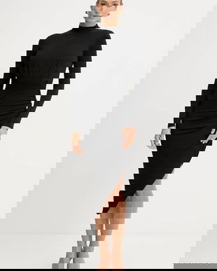 Silvian Heach rochie KIRUNDO culoarea negru, maxi, mulata, GPA25357VE