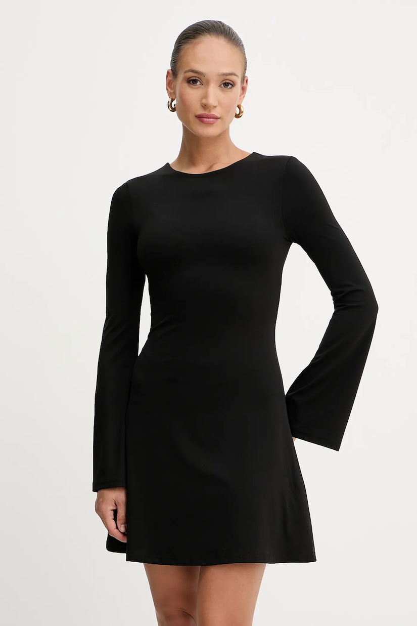 Silvian Heach rochie KOGHO culoarea negru, mini, evazati, GPA25449VE