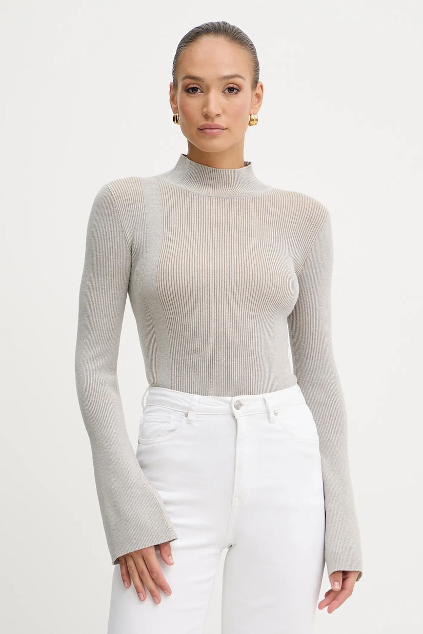 Silvian Heach pulover ANASI culoarea gri, light, cu turtleneck, GPA25251LU