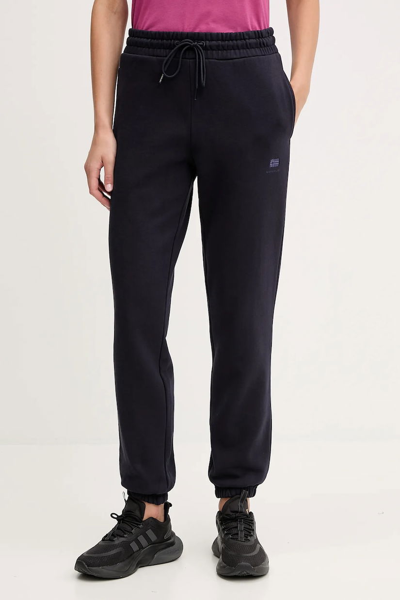 Napapijri pantaloni de trening M-Nina culoarea bleumarin, uni, NP0A4HD61761