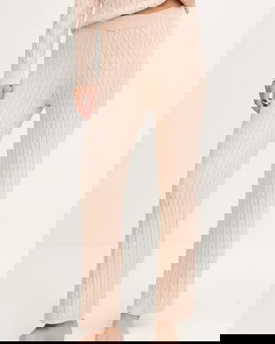 Chantelle pantaloni de trening TWIST culoarea bej, uni, C1A2E0