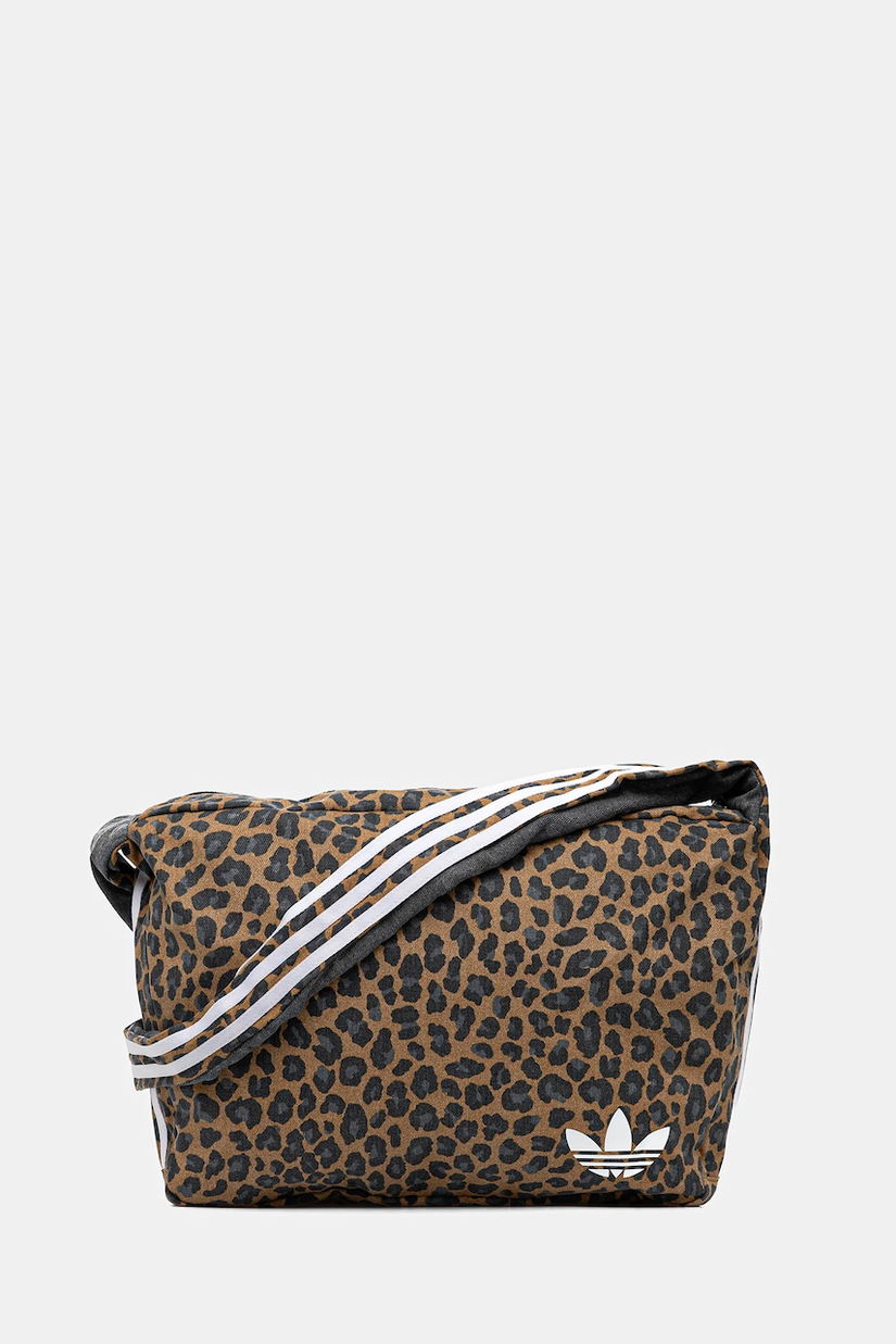 adidas Originals geantă de bumbac Leo L Bag culoarea bej, JX3200