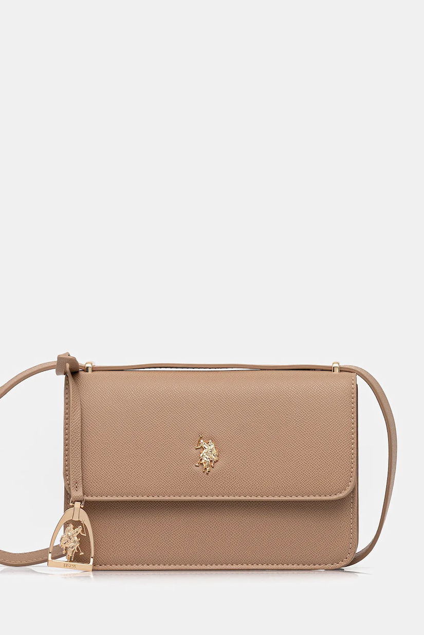 U.S. Polo Assn. poșetă Jones culoarea bej, BIUJE8909WVP