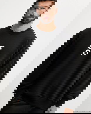 On bluză Club culoarea negru, cu imprimeu, 1ME10340553