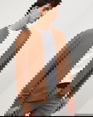 Medicine bluză culoarea maro, uni