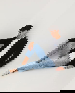 Medicine bluză culoarea negru, uni