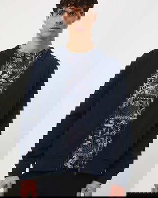 Medicine bluză culoarea bleumarin, uni