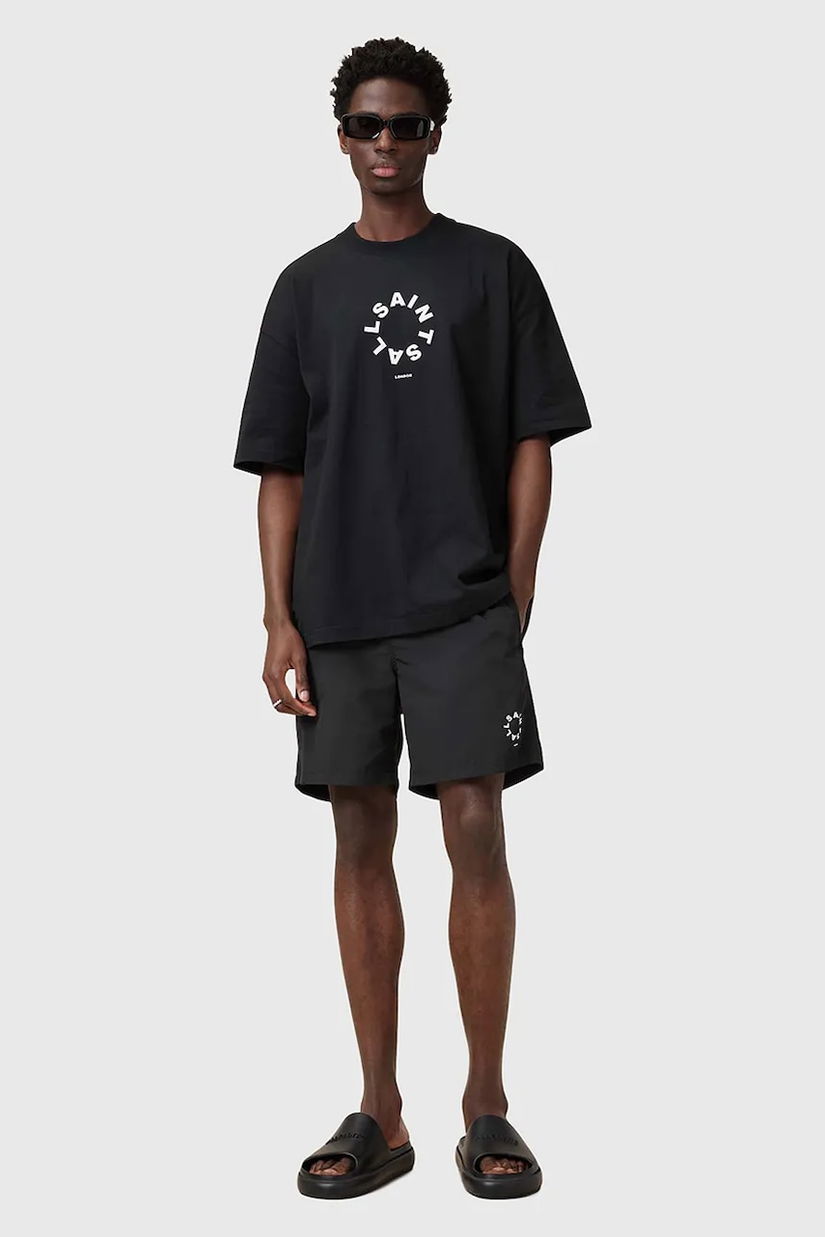 AllSaints pantaloni scurți de baie TIERRA culoarea negru, M018WC
