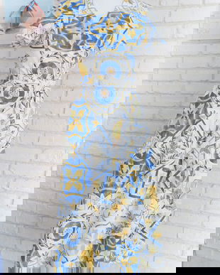 Rochie Petrecuta Lamai cu Albastru