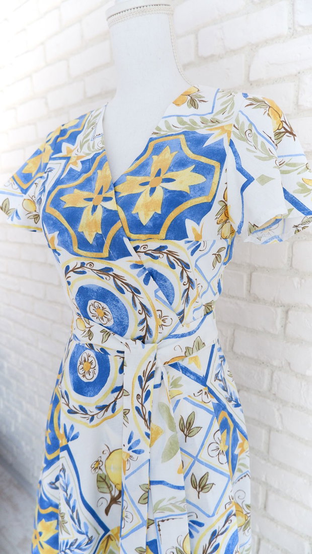 Rochie Petrecuta Lamai cu Albastru