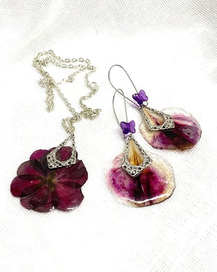 Set Bijuterii cu flori de Mușcate 00781