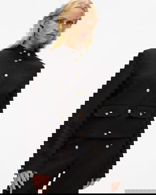 Karl Lagerfeld sacou culoarea negru, un singur rand de nasturi, uni, A4W14034