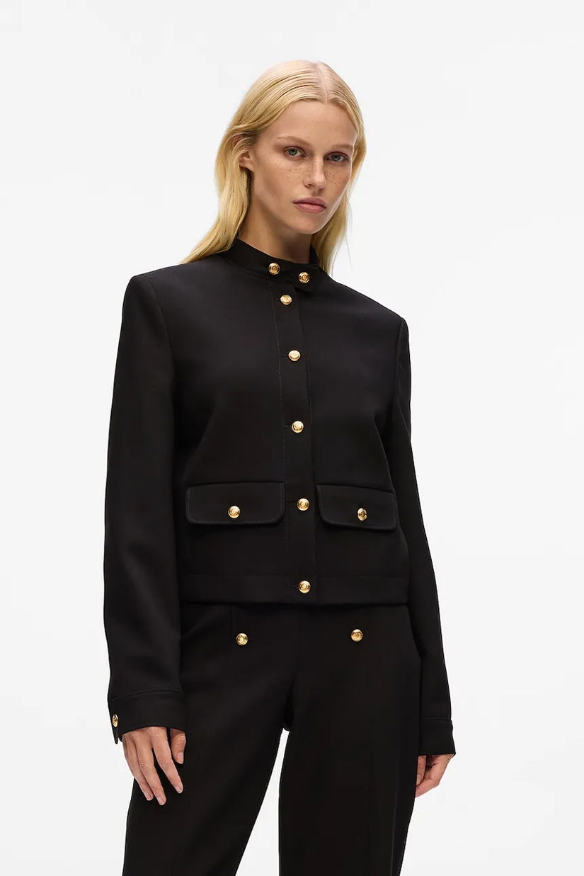 Karl Lagerfeld sacou culoarea negru, un singur rand de nasturi, uni, A4W14034