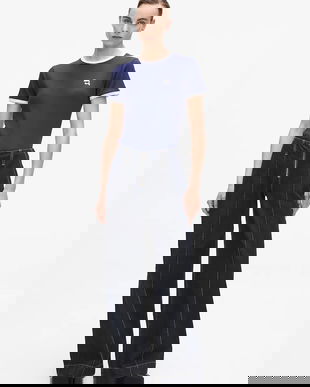 Karl Lagerfeld blugi din bumbac medium waist, A4W10098