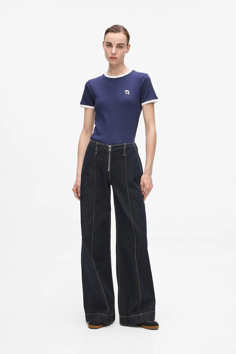 Karl Lagerfeld blugi din bumbac medium waist, A4W10098