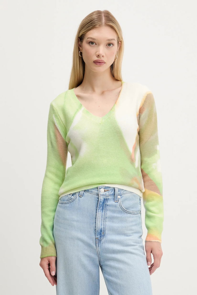 Desigual pulover OULU culoarea turcoaz, 25WWJF13