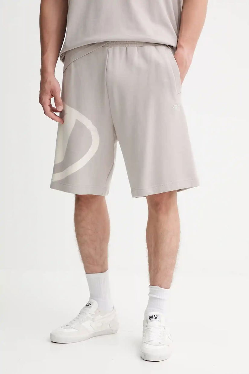 Diesel pantaloni scurți din bumbac P-CROW culoarea gri, A15260.0PJAX
