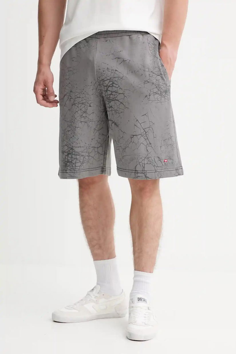Diesel pantaloni scurți din bumbac P-CREW culoarea gri, A18490.0PLBV