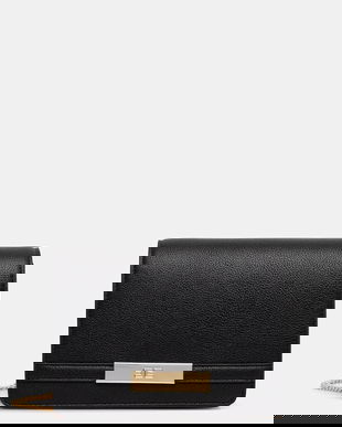 Elisabetta Franchi poșetă culoarea negru, BS39A56E2