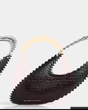 Elisabetta Franchi poșetă culoarea bordo, BS29A56E2