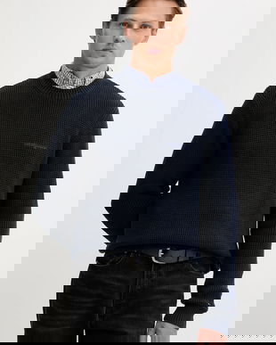 Tommy Jeans pulover de bumbac culoarea bleumarin, DM0DM22098