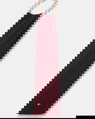 Tommy Jeans eșarfă din bumbac culoarea bordo, uni, AM0AM13683