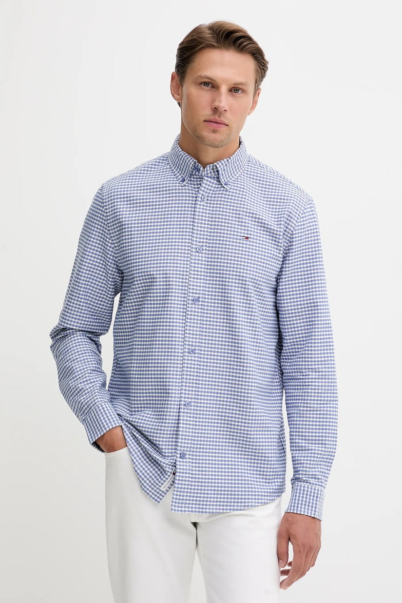 Tommy Jeans cămașă din bumbac cu guler button-down, regular, DM0DM22025