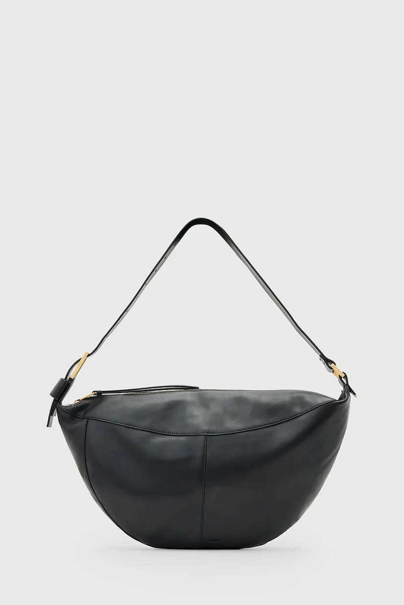 AllSaints poșetă de piele LUNA culoarea negru, W190XD