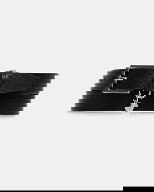 Karl Lagerfeld Jeans curea de piele culoarea negru, A4W33097