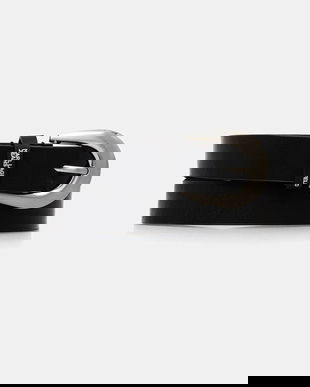 Karl Lagerfeld Jeans curea de piele culoarea negru, A4W33094