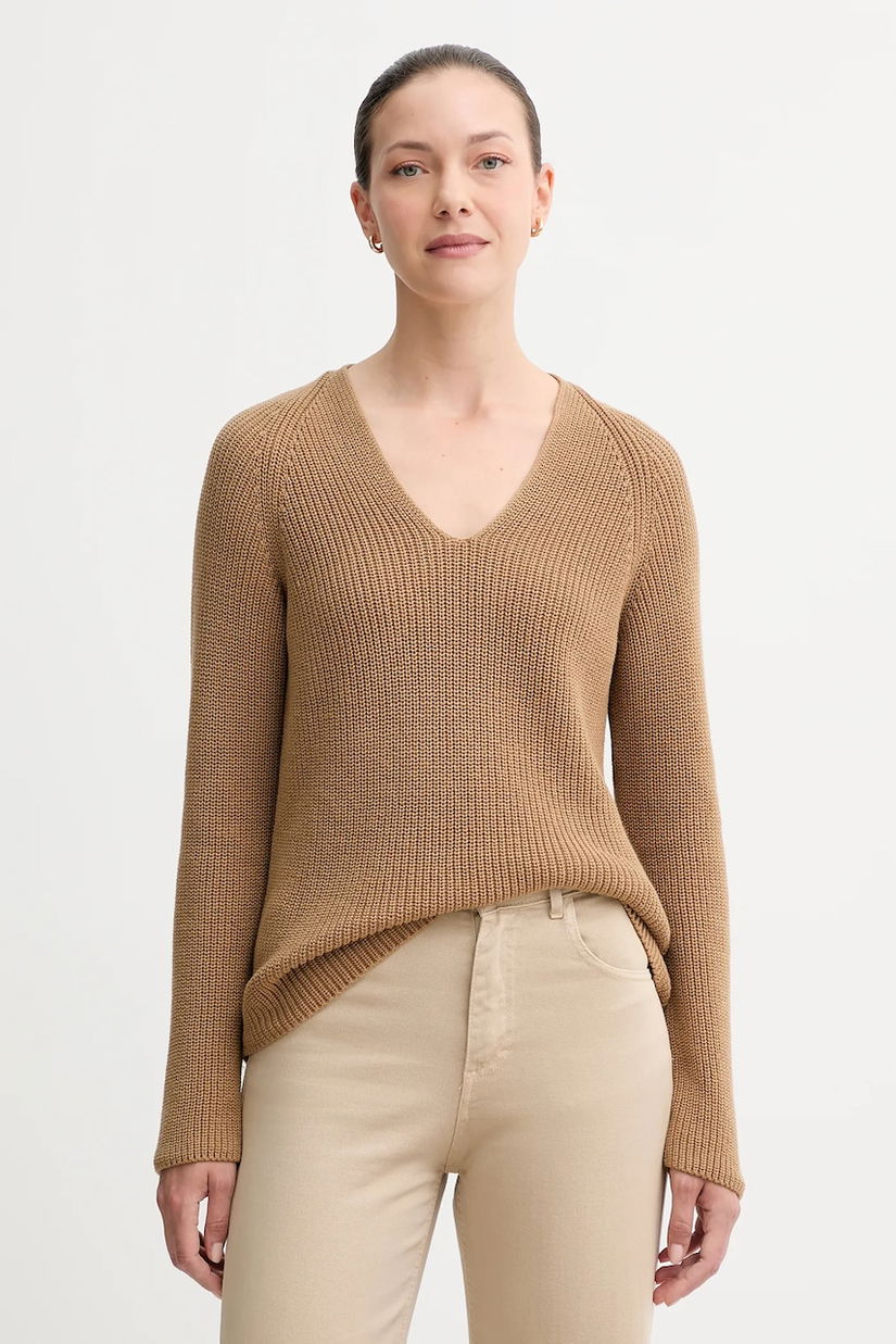 Marc O'Polo pulover de bumbac culoarea bej, light, 508605960097