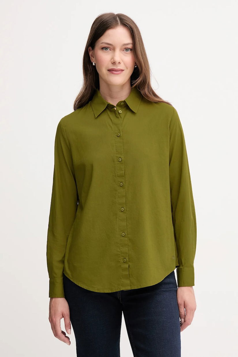 United Colors of Benetton cămașă din bumbac culoarea bleumarin, cu guler clasic, regular, 5WPQDQ0AX
