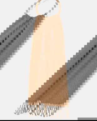 Answear Lab esarfa de lana culoarea maro, neted