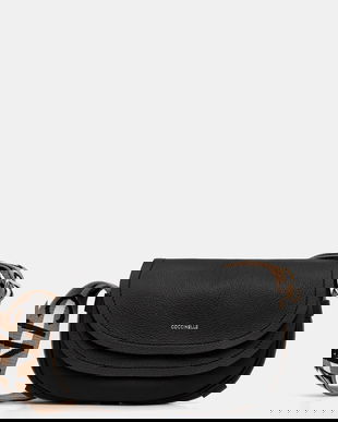 Coccinelle geantă de piele RAQUEL culoarea negru, E1.SQ0.15.03.01