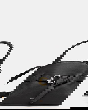 Coccinelle geantă de piele SABINE culoarea negru, E1.TLA.18.03.01