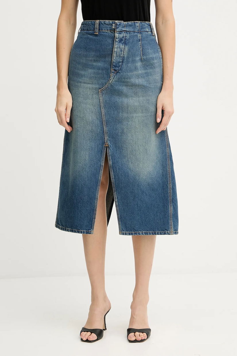 Victoria Beckham fustă jeans midi, drept, 1325DSK006587B