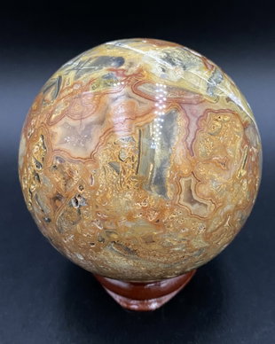 Agat Crazy Lace (Dantela) - Sfera din piatra semipretioasa