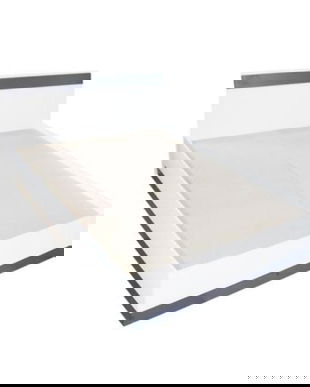 Pat Verona pentru saltea 140x200 cm, Alb cu Gri