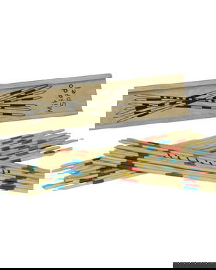 Joc Marocco / Mikado, cutie lemn, negru, instructiuni in limba romana