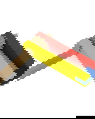 Zornaitoare Tricolor mare, lemn multicolor, 15 x 15 x 2 cm