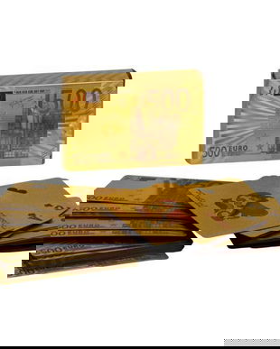 Carti de joc Poker Gold, euro auriu, plastic, 55 carti