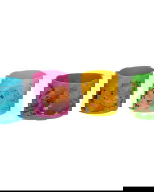 Set joc arc Animale Acvatice, spirala Slinky, 4 bucati, 6 x 6 cm