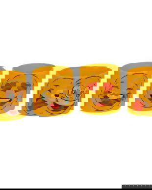 Set joc arc Smiley, spirala Slinky, 4 bucati, 6 x 6 cm